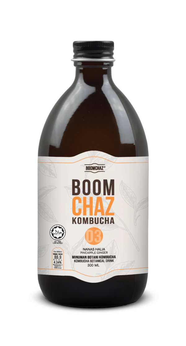 BOOMCHAZ KOMBUCHA – PINEAPPLE GINGER